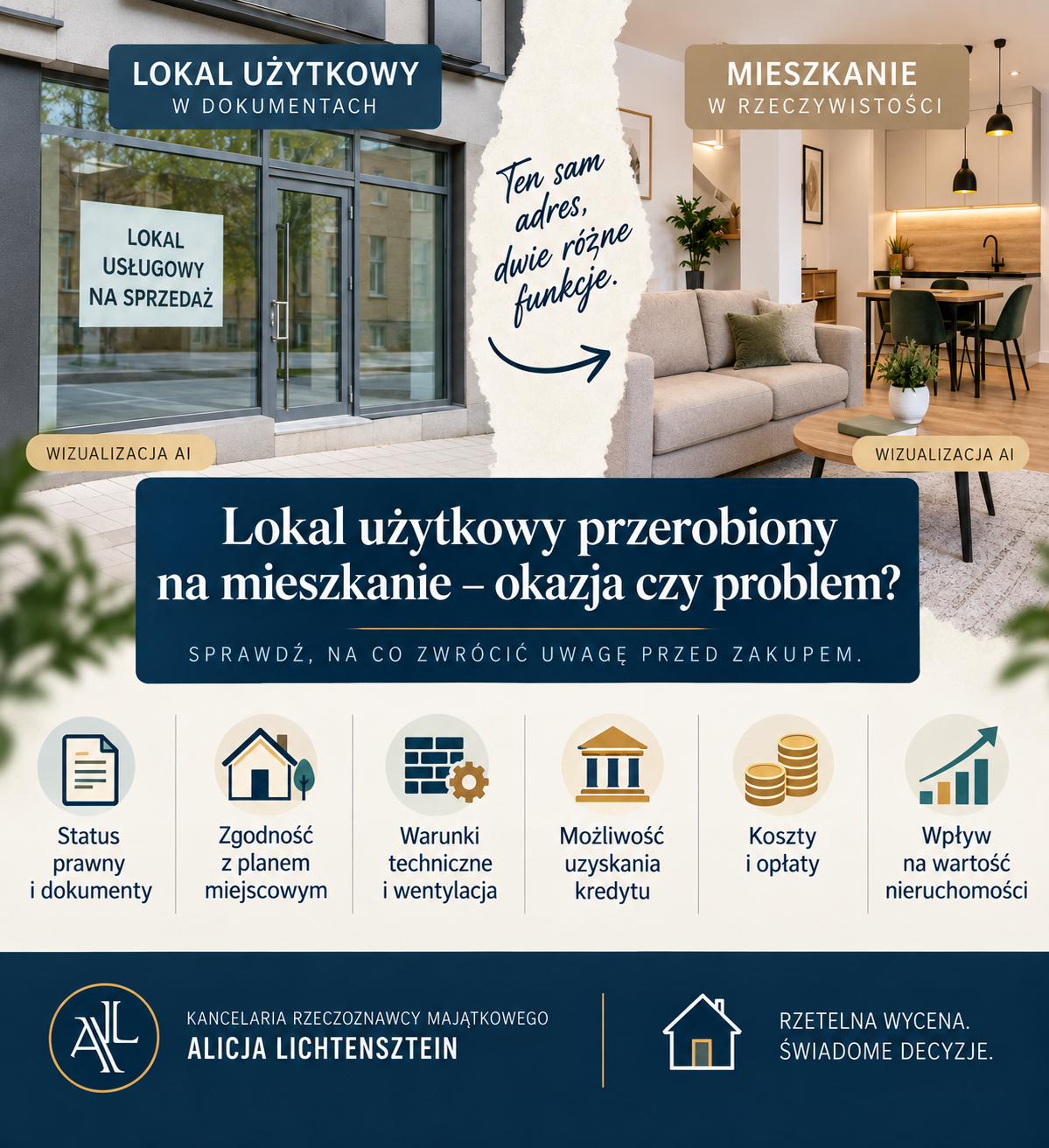 Lokal użytkowy przerobiony na mieszkanie – okazja czy problem? 5 Rzeczoznawca majątkowy Słupsk