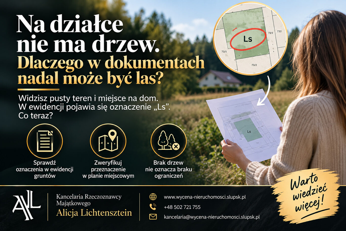 Na działce nie ma drzew. Dlaczego w dokumentach nadal może być las? 1 Rzeczoznawca majątkowy Słupsk